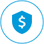 Blue cash investment icon