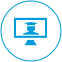 Blue e-learning icon
